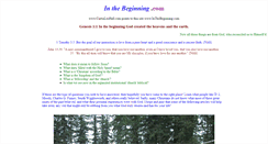 Desktop Screenshot of inthebeginning.com